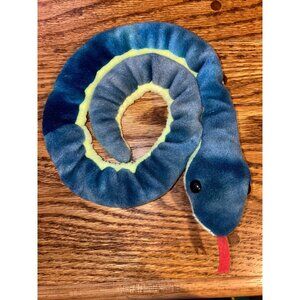Ty Beanie Babies Hissy Plush Snake 1997 Blue & Green Polyester Fiber Collectible